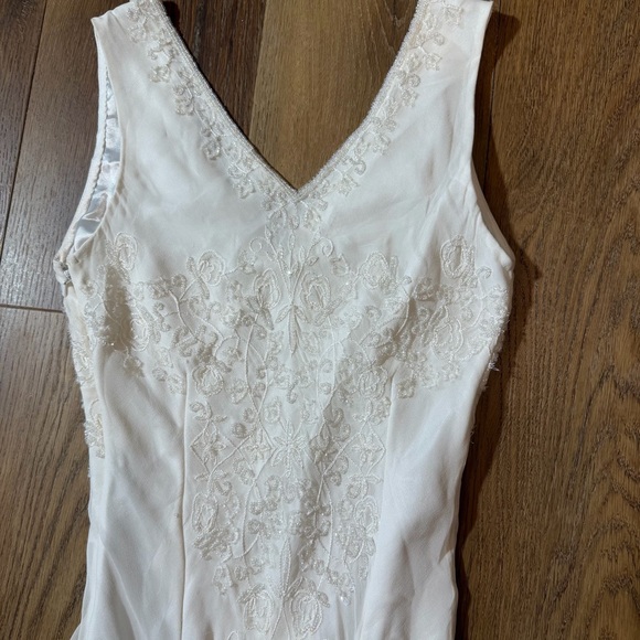 Vintage 100% Silk Beaded Dress Vintage Wedding Dress Vintage Silk Beaded Wedding - Picture 6 of 17